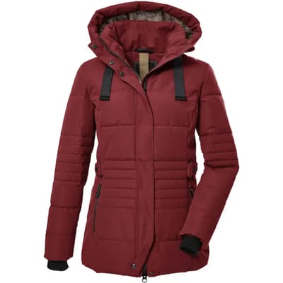 Killtec dames winterjas - 39930 - rood - padded iets langer - maat 42