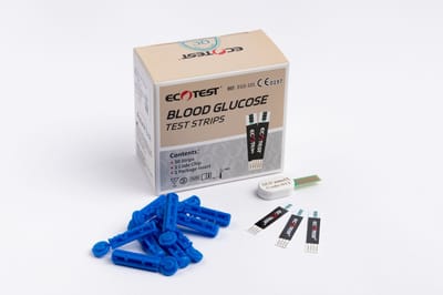 50 stuks Teststrips en Lancetten voor Bloedglucosemeter Ecotest Bloedsuikermeter - Lancetten voor Vingerprikken