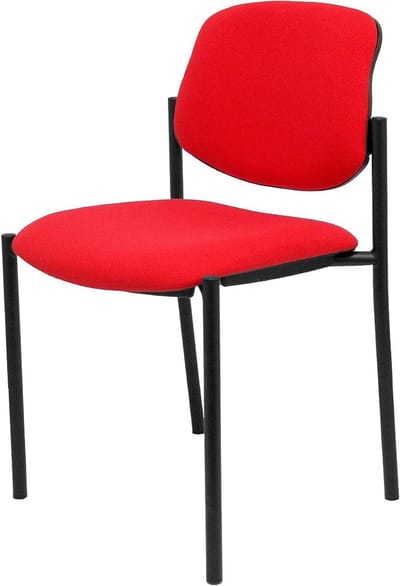 Bureaustoel Gestoffeerd - Kantoorstoel Ergonomisch - Comfortabel Werken - Verstelbare Rugleuning - 50x52 cm - Rood