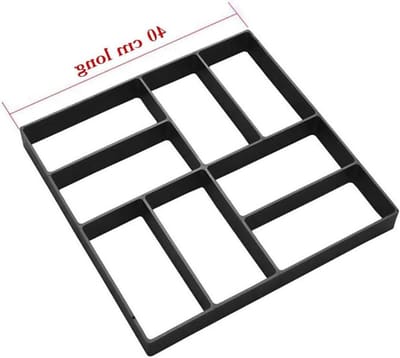Betonmal - Stoeptegel mal - Tuinpad Aanleggen - Herbruikbaar en Duurzaam - 34 x 34 cm - Zwart