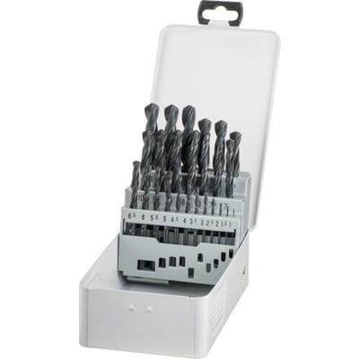 kwb 422544 HSS Metaal-spiraalboorset 25-delig 1 mm, 1.5 mm, 2 mm, 2.5 mm, 3 mm, 3.5 mm, 4 mm, 4.5 mm, 5 mm, 5.5 mm, 6 mm, 6.5 mm, 7 mm, 7.5 mm, 8 mm,