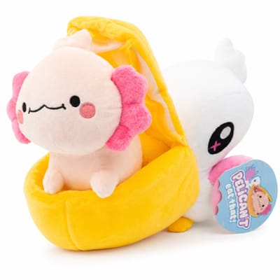 Topknuffels® Pelikaan met Kleine Axolotl Pluche Knuffel 25 cm - Speelgoed Knuffels voor Kinderen Jongens Meisjes - Kawaii Kussen - Axolotl Vogel Knuffeldier - Pelican TikTok Plush Toy