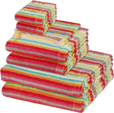 Cawö Sonstiges 2 X washandjes 2 X gasten- 2 X douche- 2 X handdoek - in set 8 pack Lifestyle