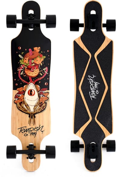 Tempish Frogman Drop-Through Longboard - 38 inch (96 cm) - Stabiel & Comfortabel Beginnersboard