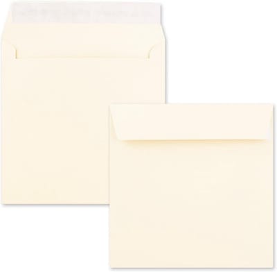 50 Stuks Vierkante Enveloppen Opaal Wit 17x17 cm, 120g/m², Zelfklevend