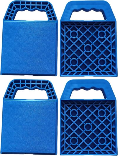 Stabilisatiepads - Oprijblokken Camper - Reizen Stabiliseren - Trillingsreductie Technologie - 4 Stuks - Blauw