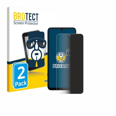 BROTECT - privacy screenprotector voor Doogee Note 56X Pro - Folie Beschermfolie Blauwlichtfilter 2 Stuks