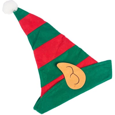 46x36cm Kerstmuts Groen Volwassen Dames Hoed Met Elfenoren Zacht Non-Woven Kerst Ornament Huis Feest Kostuum Accessoires groen