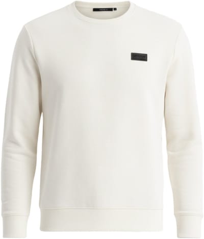 OMBRE Sweater - Regular Fit - Katoen - Lange Mouw Crème S