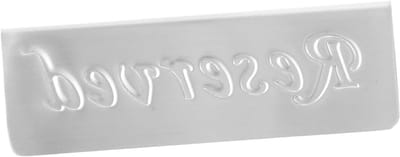 Gereserveerd Bord - Tafelteken Evenement - Evenementen Organiseren - Roestvrij Staal - 12 cm Lengte - Zilver