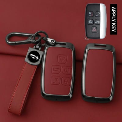 Coque de protection pour clé de voiture en alliage de zinc pour Land Rover Range Rover Sport Evoque Discovery 4 Freelander Velar Pour Jaguar Xe Xj Xf black