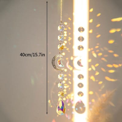 Muurhanger Zonnevanger Kristal Hartvormig Windspel Prisma Zonnevanger Regenboogmaker Lichtvanger Raam Tuindecoratie