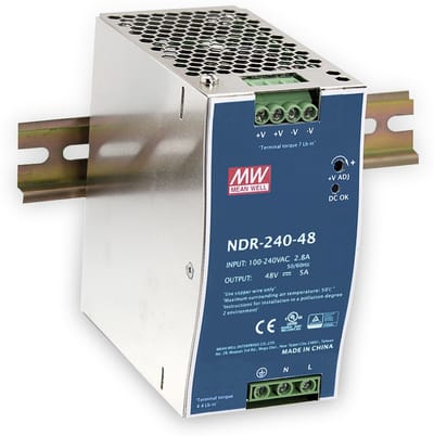Mean Well NDR-240-48 DIN-rail netvoeding 240 W Aantal uitgangen: 1 x Inhoud: 1 stuk(s)