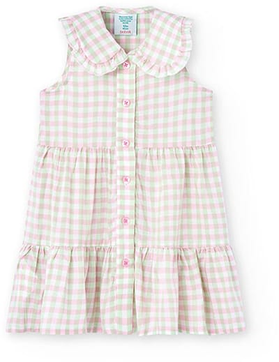 Boboli 208088 Mouwloze Jurk Beige 6 Months Meisjes