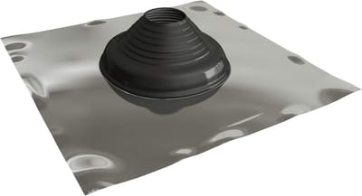 Dakdrager voor buizen - Dakafwerking pijp - Dak afdichten - Flexibele aluminium voet - 110-200 mm diameter - Zilver