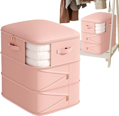 Opbergzakken Dekens - Kleding Organizer - Ruimte Besparen - Instelbare Compressie - Extra Groot - Roze