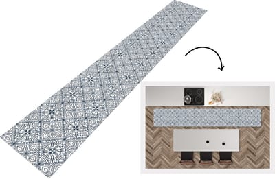Keukenloper - Loper keuken - Patronen - Ruit - Zwart - Wit - 300x50 cm - Keukenloper vinyl