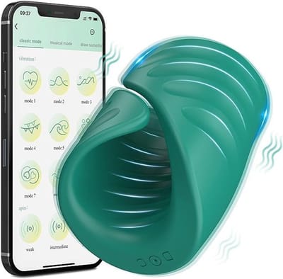 Daity Masturbator voor Mannen met Vibrator en APP Besturing – Penistrainer en Eikel Stimulator – Vibrerende Stroker – Oplaadbaar Seksspeeltje voor Mannen - Groen