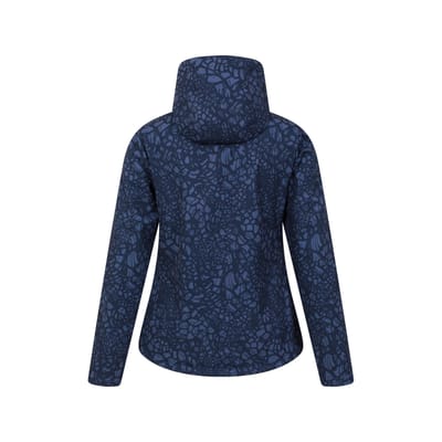 Mountain Warehouse Dames/Dames Exodus Abstract Waterafstotend Soft Shell Jasje (Donkerblauw)