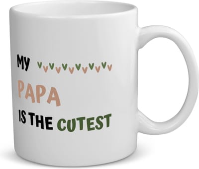 Akyol - my papa is the cutest koffiemok - theemok - Papa - schattige vader - vader cadeautjes - vaderdag - verjaardagscadeau - verjaardag - cadeau - geschenk - kado - gift - vader artikelen - 350 ML inhoud