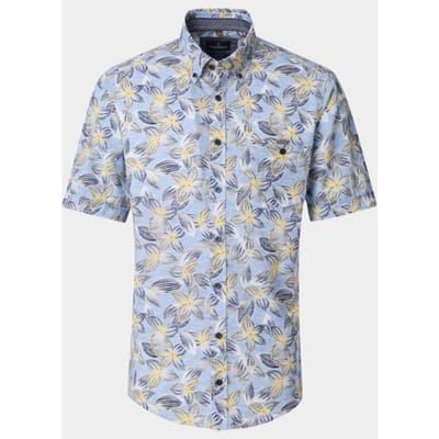 Casa Moda Overhemd Korte mouw Print Maat L