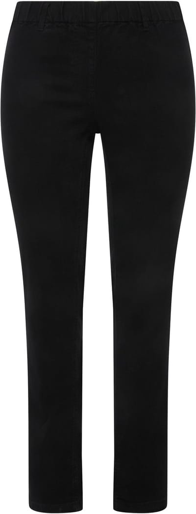 Ulla Popken - Dames - Denim jegging SIENNA - Zwart - Maat 66