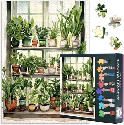 Puzzel 1000 stukjes - Legpuzzel Volwassenen - Ontspanning Thuis - Botanisch Thema Design - 70 x 50 cm - Groen