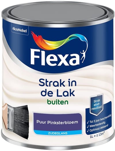 Flexa - Strak In De Lak Buitenlak Zijdeglans - Puur Pinksterbloem - Mengverf - 1 L