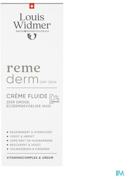 Louis Widmer Remederm Dry Skin Crème Fluide 200 ml - zonder parfum