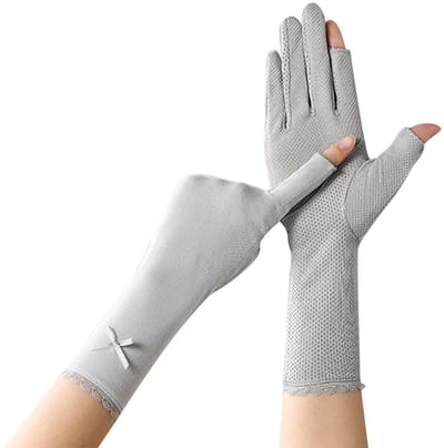 Dailygoods - CHENGZI Zon Handschoenen Medium Lengte Sunblock Handschoenen Vrouwen Rijden Fietsen Touchscreen UV Bescherming Handschoenen