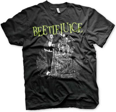 Beetlejuice Unisex Tshirt -3XL- Headstone Zwart