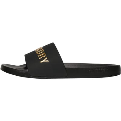 Superdry - Vegan badslippers met logo - Heren - Slippers