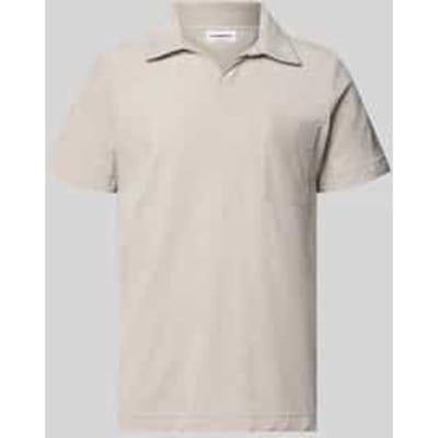 relaxed fit poloshirt met V-hals