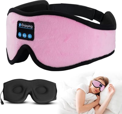 Slaapmasker met Bluetooth - 3D Oogmasker - Drukvrij Ontwerp - Ergonomisch en Niet-Lichtdoorlatend - Voor Reizen en Slapeloosheid