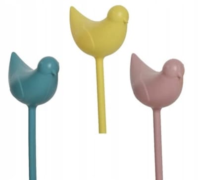 Kaemingk - Vogeldruppelaar - Tuin - 12 cm - Roze/Blauw/Geel