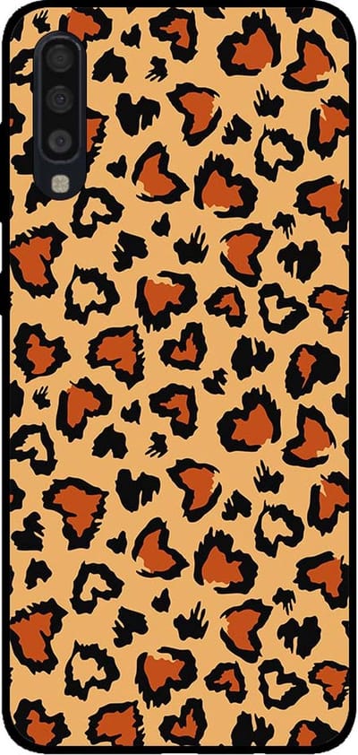 Smartphonica Telefoonhoesje voor Samsung Galaxy A70 met tijgerprint - backcover met panterprint - Bruin geschikt voor Samsung Galaxy A70
