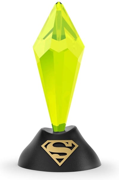 Swarovski beeldje Kryptonite 5557487 | DC verzamelbeeldje | helder kristal look en zwarte sokkel met S-Shield embleem