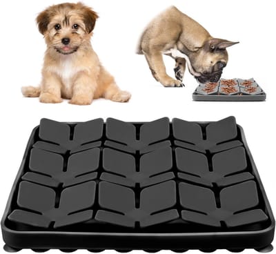 Famanu – Siliconen snuffelmat voor honden - slow feeder hondenbakken - likmat - siliconen interactieve hondenmat voor geurtraining - langzaam eten