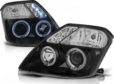 Koplampen dual halo rims CITROEN C2 09 03-10 ANGEL EYES ZWART