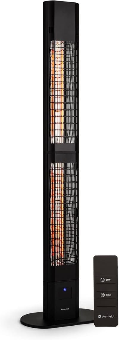 Terraskachel - Warmtepomp - Buiten Genieten - IR Comfort Heat - 3000W - Zwart