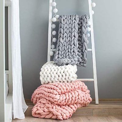 Gebreide Deken - Handgemaakt - Zacht/Warm - Multifunctioneel - 50x50/80x100/100x100 cm - Unieke Kasjmier Touch - Plaid