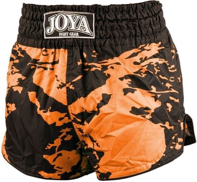 Joya Splash Kickboks broekje - Junior - Zwart met Oranje (Beschikbaar in verschillende maten)