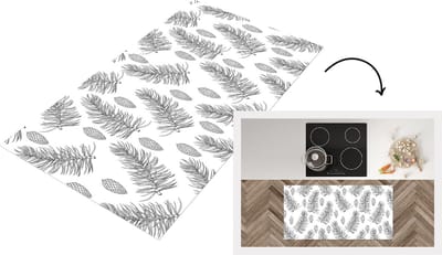 Keukenloper - Loper keuken - Dennenappels - Kerstmis - Patronen - Natuur - Patronen - 120x60 cm - Keukenloper vinyl
