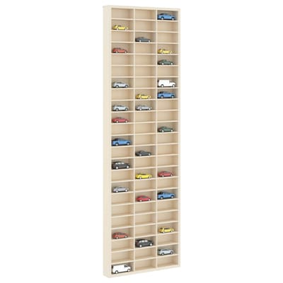 vidaXL - Wanddisplaykast - Muurmontage - Beige - 30 - x - 4,5 - x - 96 - cm - Bewerkt - hout