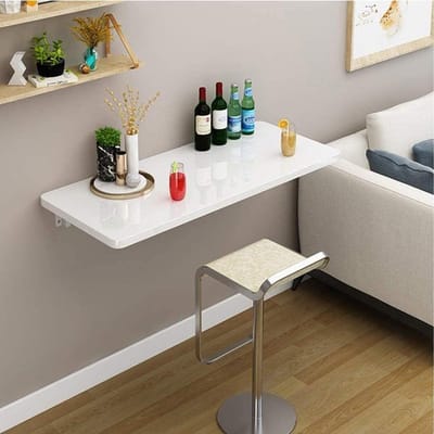 Klaptafel aan muur - Wandtafel opklapbaar - Ruimte besparen - Opklapbaar ontwerp - 100x30 cm - Wit