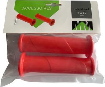 MM Fort kruiwagenhandvat rond Ø 30 mm rood of wit | set van 2 Rood