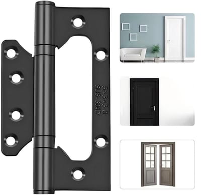 Dailygoods- Deurscharnieren 4" - Roestvrij Staal - 4 Stuks - Met Schroeven - 100mm - Schokbestendig - Eenvoudig te Installeren - Deurhengsels