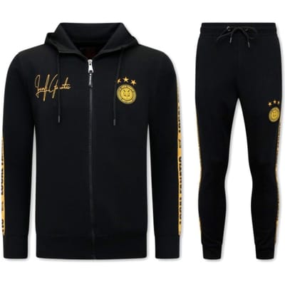 Mannen Trainingspak - Hooded Ribbon - Zwart / Gold