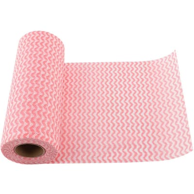 50 stuks Wegwerp Niet-klevend Olie Niet-geweven Stofdoek Afwasdoek Handdoek voor Keuken (Rood) Red