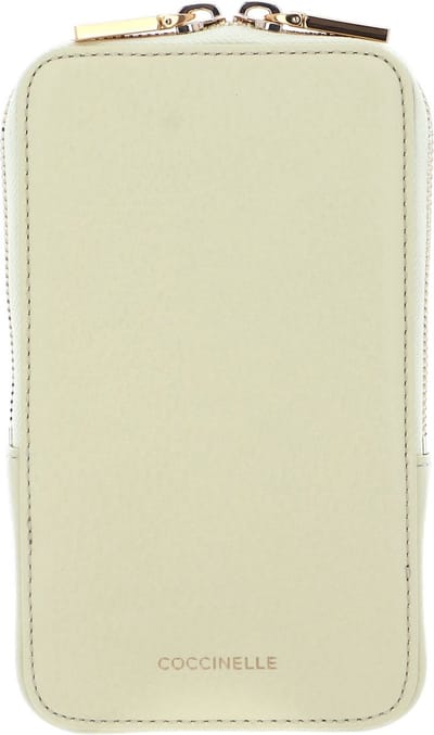 COCCINELLE Leren Telefoontasje Flor Hi-Tech Phone Bag Lime Wash Lichtgeel